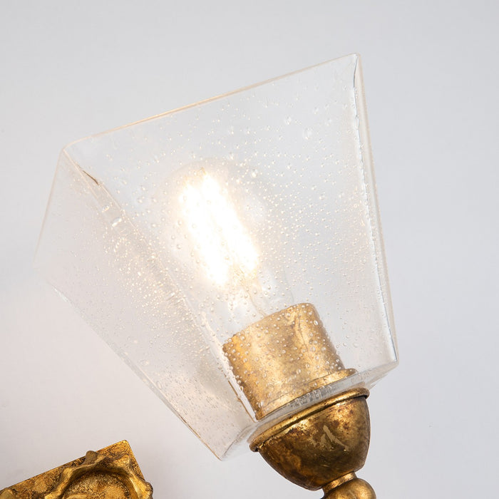Lucas + McKearn BB1002G-2 Two Light Vanity, Gold Leaf
