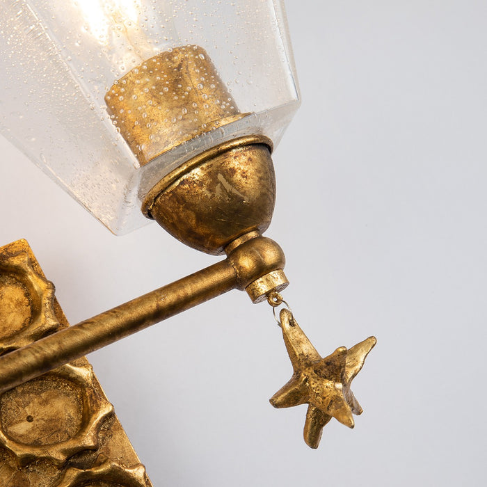 Lucas + McKearn BB1002G-2 Two Light Vanity, Gold Leaf