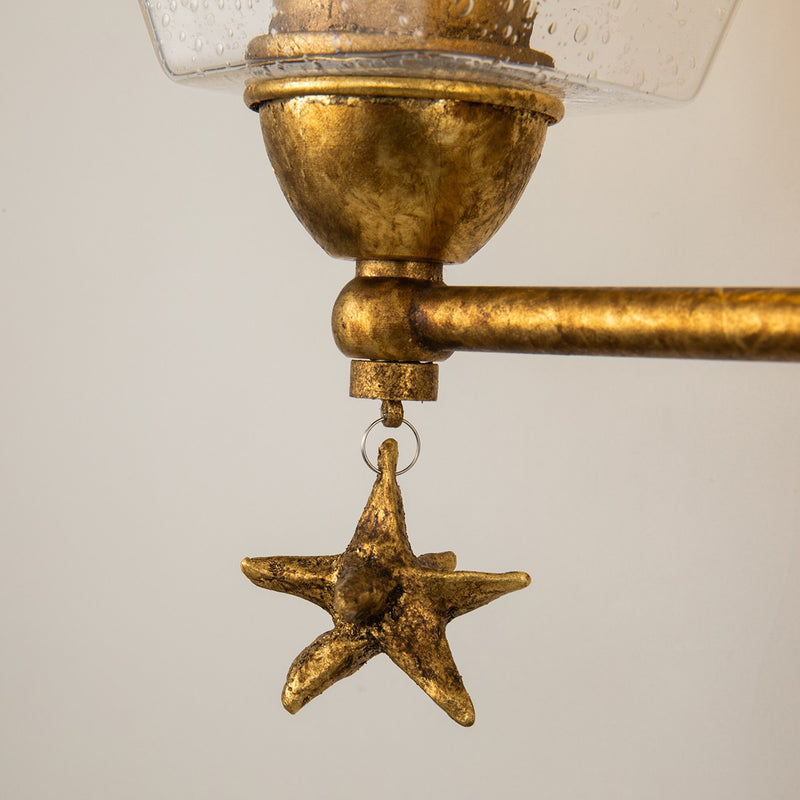 Lucas + McKearn BB1002G-3 Three Light Vanity, Gold Leaf
