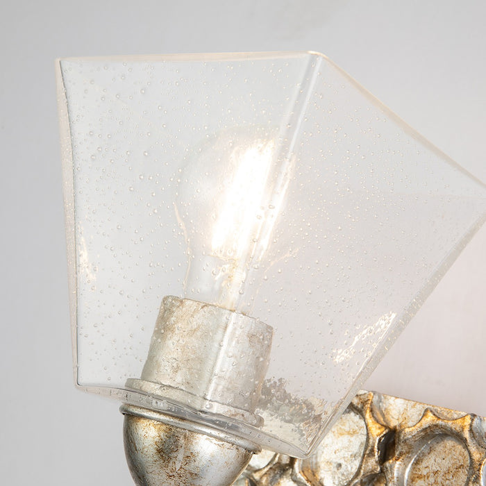 Lucas + McKearn BB1002S-1 One Light Wall Sconce, Silver Leaf