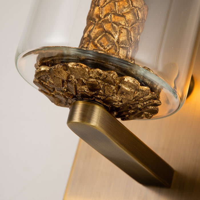 Lucas + McKearn BB1003ATB-1 One Light Wall Sconce, Antique Brass