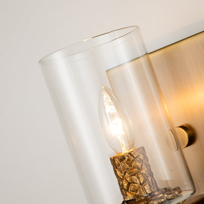 Lucas + McKearn BB1003ATB-1 One Light Wall Sconce, Antique Brass