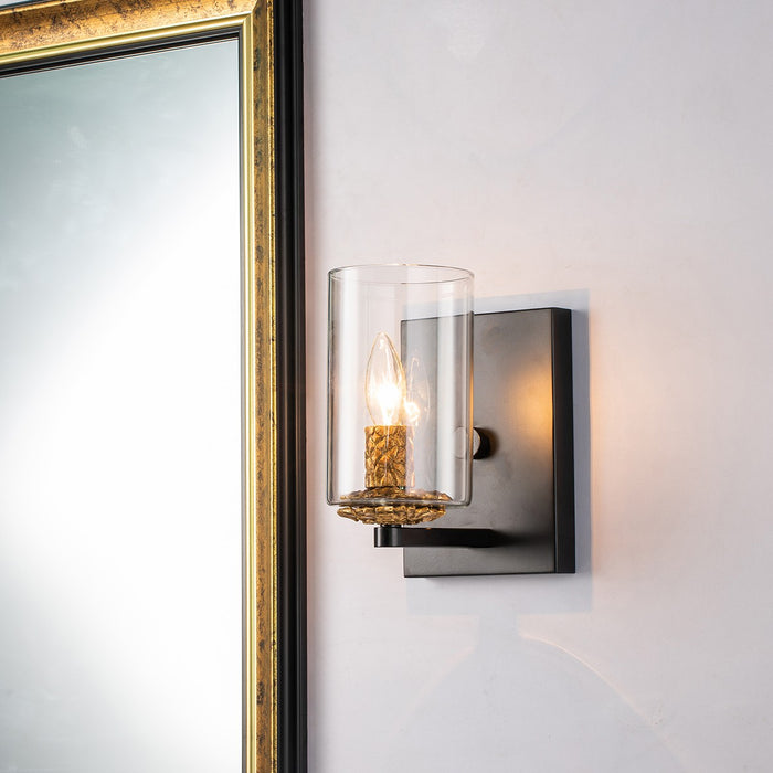 Lucas + McKearn BB1003MB-1 One Light Wall Sconce, Matte Black