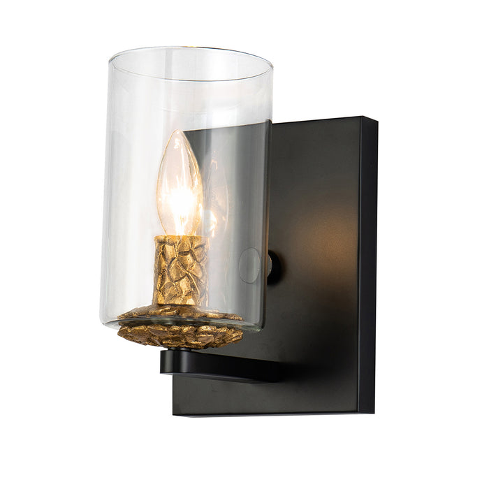 Lucas + McKearn BB1003MB-1 One Light Wall Sconce, Matte Black