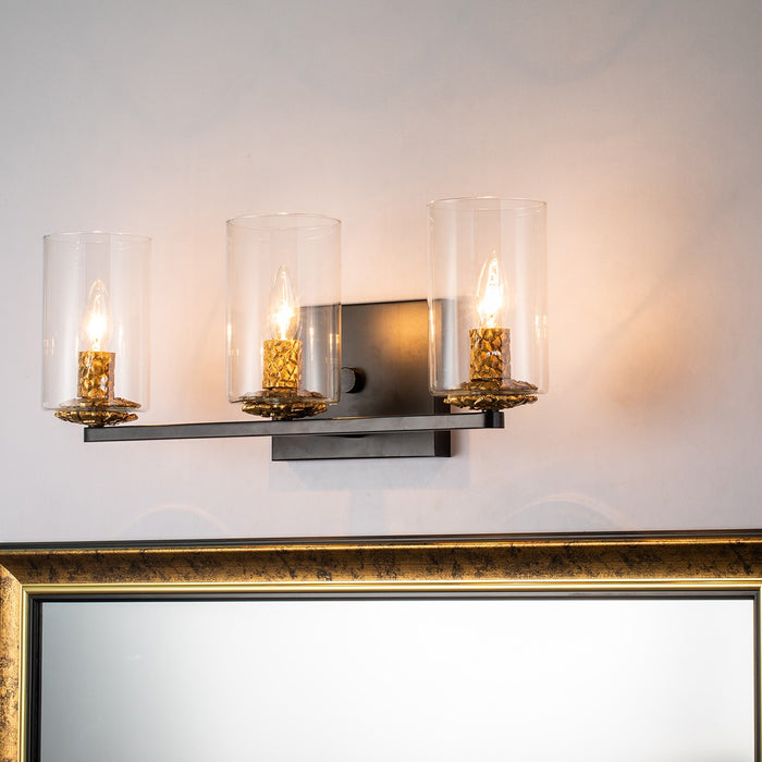 Lucas + McKearn BB1003MB-3 Three Light Vanity, Matte Black