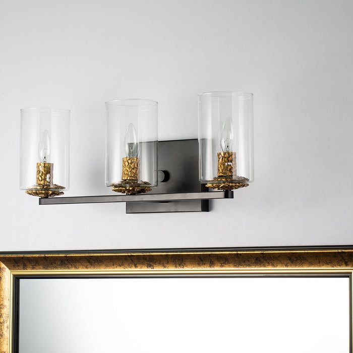 Lucas + McKearn BB1003MB-3 Three Light Vanity, Matte Black