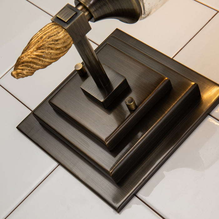 Lucas + McKearn BB1022DB-1-F2G One Light Wall Sconce, Dark Bronze