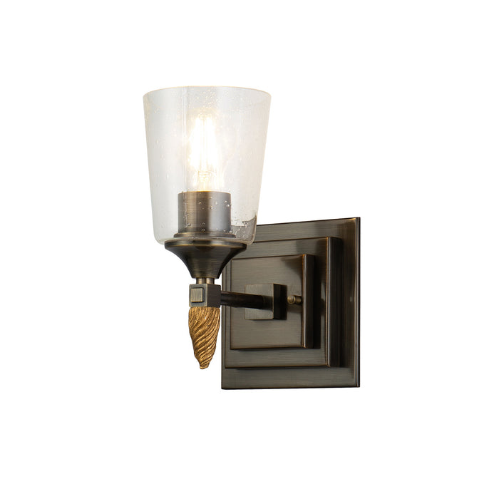 Lucas + McKearn BB1022DB-1-F2G One Light Wall Sconce, Dark Bronze