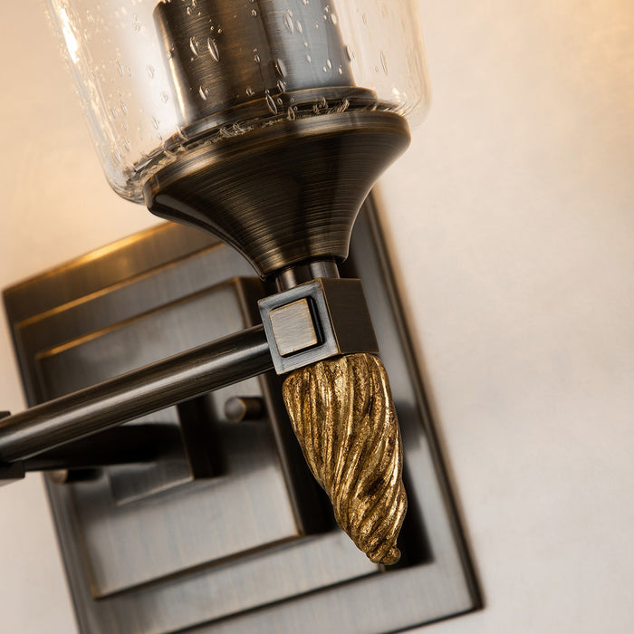 Lucas + McKearn BB1022DB-2-F2G Two Light Vanity, Dark Bronze