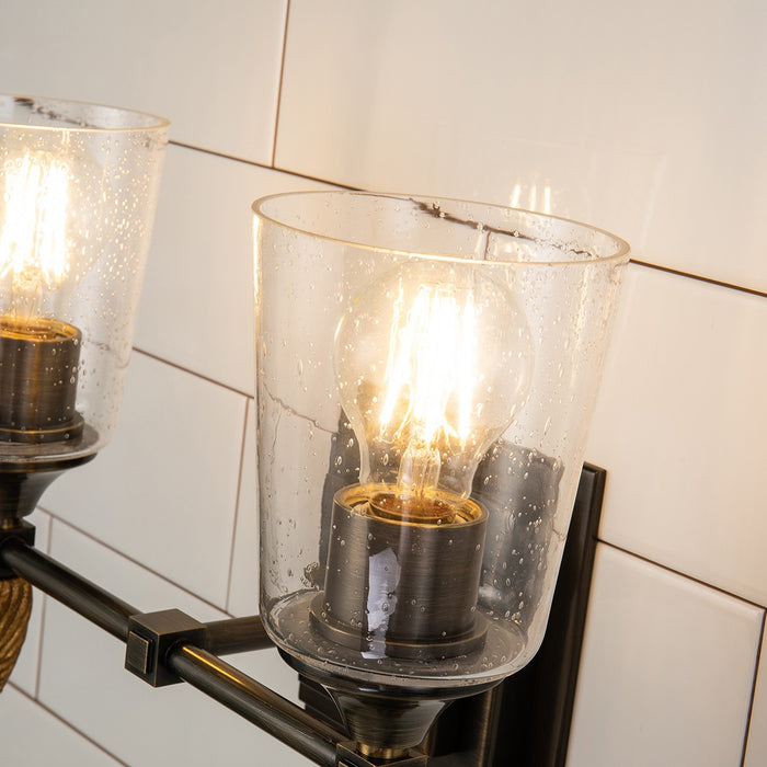 Lucas + McKearn BB1022DB-2-F2G Two Light Vanity, Dark Bronze