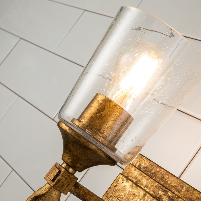Lucas + McKearn BB1022G-1-F1G One Light Wall Sconce, Gold Leaf