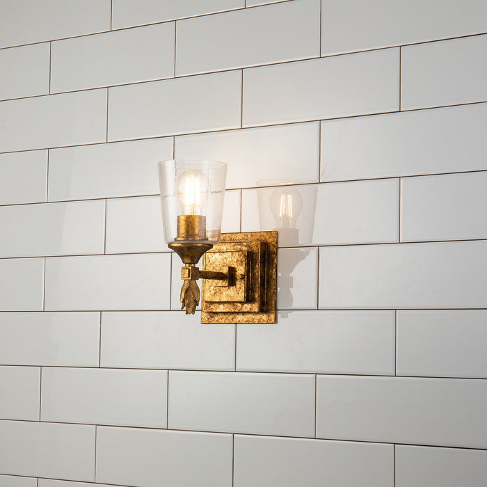 Lucas + McKearn BB1022G-1-F1G One Light Wall Sconce, Gold Leaf