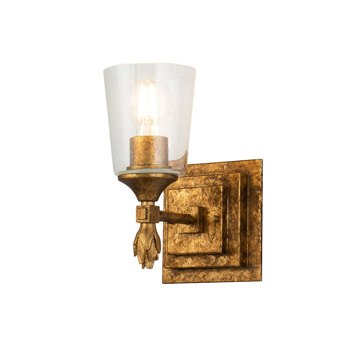 Lucas + McKearn BB1022G-1-F1G One Light Wall Sconce, Gold Leaf