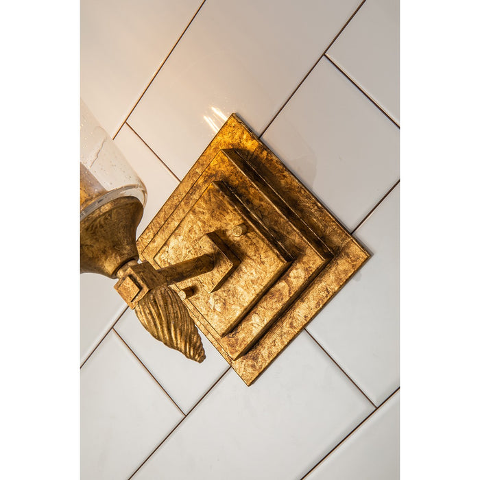 Lucas + McKearn BB1022G-1-F2G One Light Wall Sconce, Gold Leaf