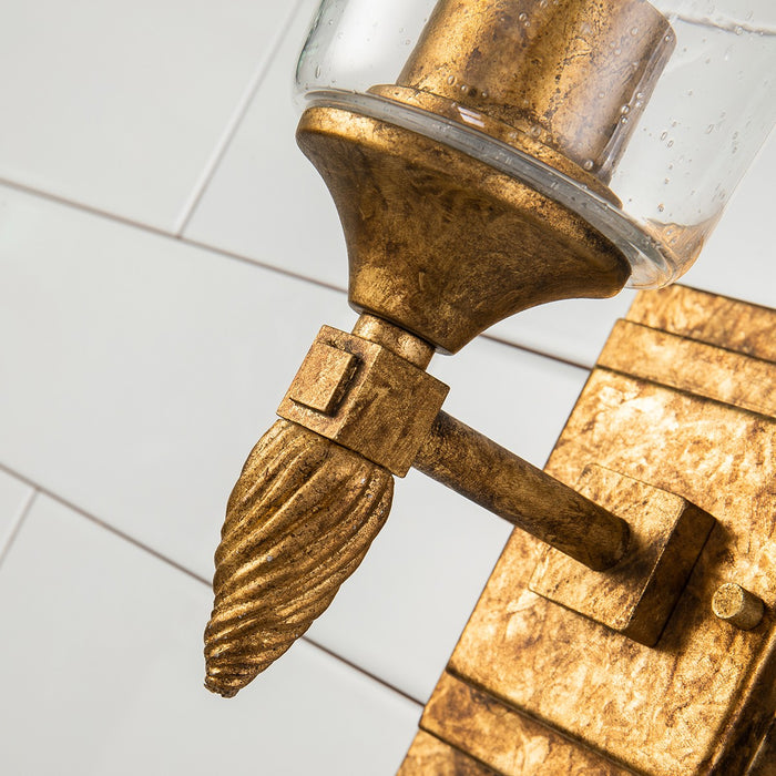 Lucas + McKearn BB1022G-1-F2G One Light Wall Sconce, Gold Leaf