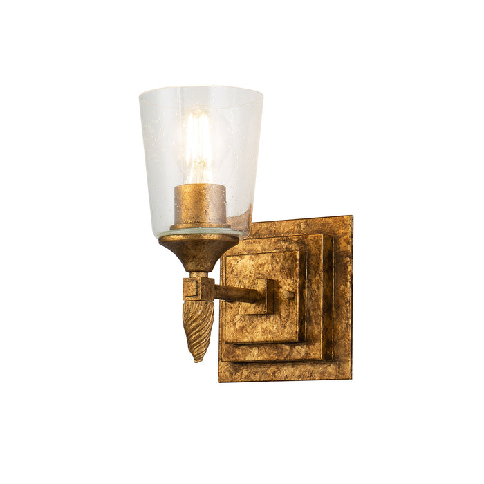 Lucas + McKearn BB1022G-1-F2G One Light Wall Sconce, Gold Leaf
