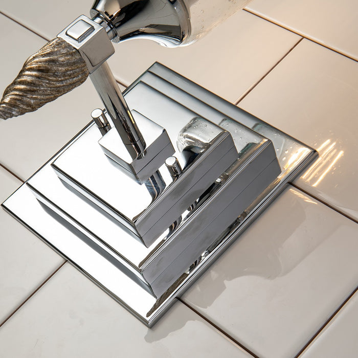 Lucas + McKearn BB1022PC-1-F2S One Light Wall Sconce, Polished Chrome