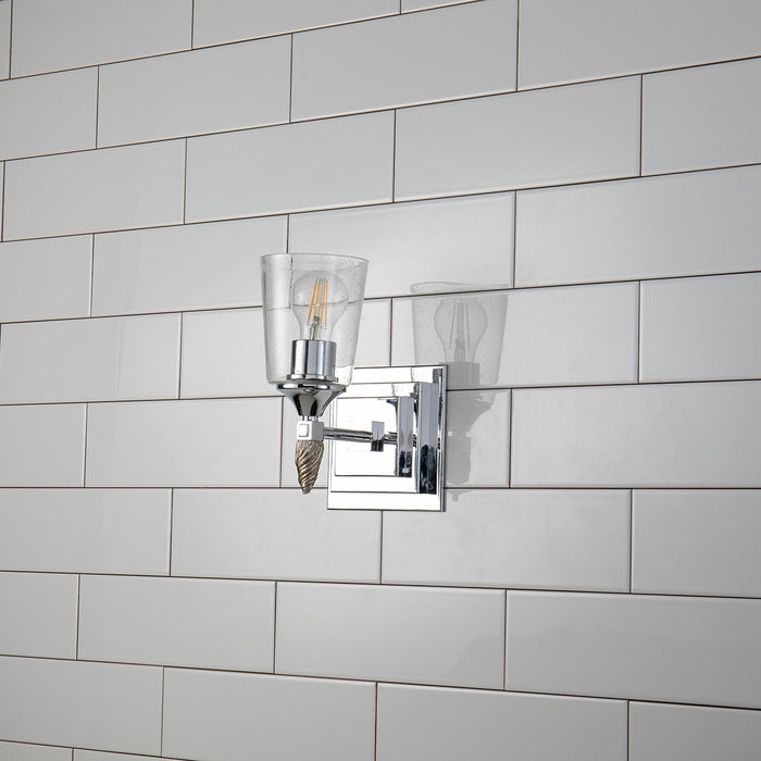 Lucas + McKearn BB1022PC-1-F2S One Light Wall Sconce, Polished Chrome