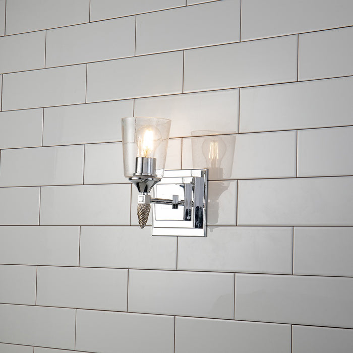 Lucas + McKearn BB1022PC-1-F2S One Light Wall Sconce, Polished Chrome
