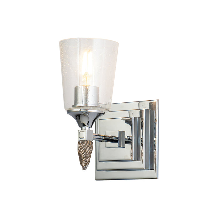 Lucas + McKearn BB1022PC-1-F2S One Light Wall Sconce, Polished Chrome