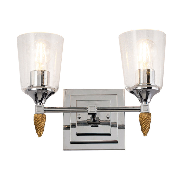 Lucas + McKearn BB1022PC-2-F1S Two Light Vanity, Polished Chrome