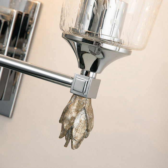 Lucas + McKearn BB1022PC-3-F1S Three Light Vanity, Polished Chrome