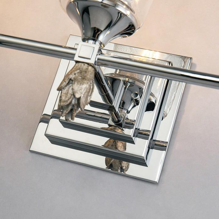 Lucas + McKearn BB1022PC-3-F1S Three Light Vanity, Polished Chrome