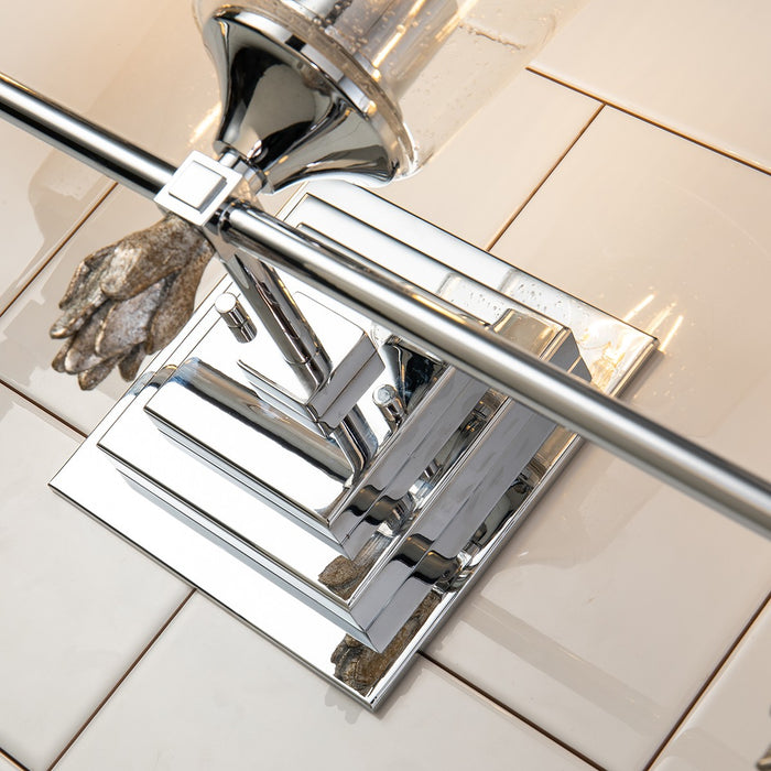 Lucas + McKearn BB1022PC-3-F1S Three Light Vanity, Polished Chrome