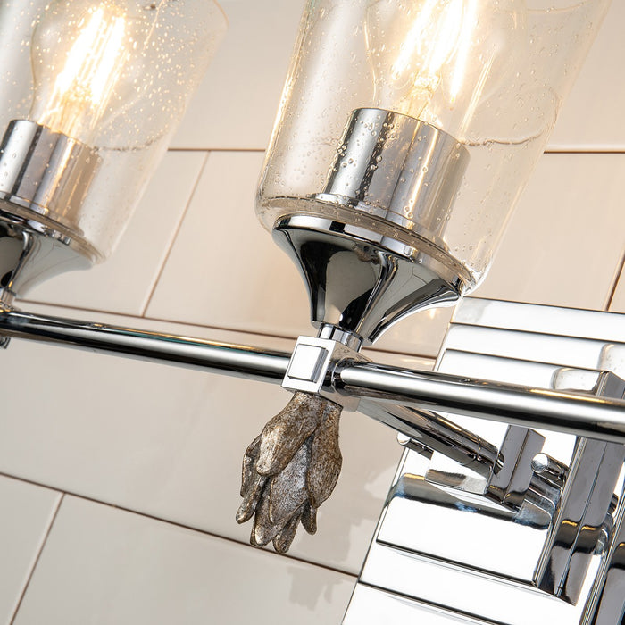 Lucas + McKearn BB1022PC-3-F1S Three Light Vanity, Polished Chrome