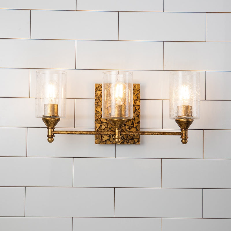 Lucas + McKearn BB1158G-3 Three Light Vanity, Gold