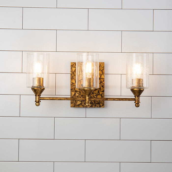 Lucas + McKearn BB1158G-3 Three Light Vanity, Gold