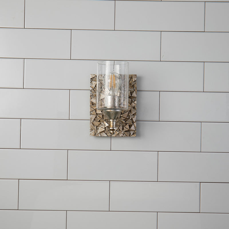 Lucas + McKearn BB1158S-1 One Light Wall Sconce, Silver