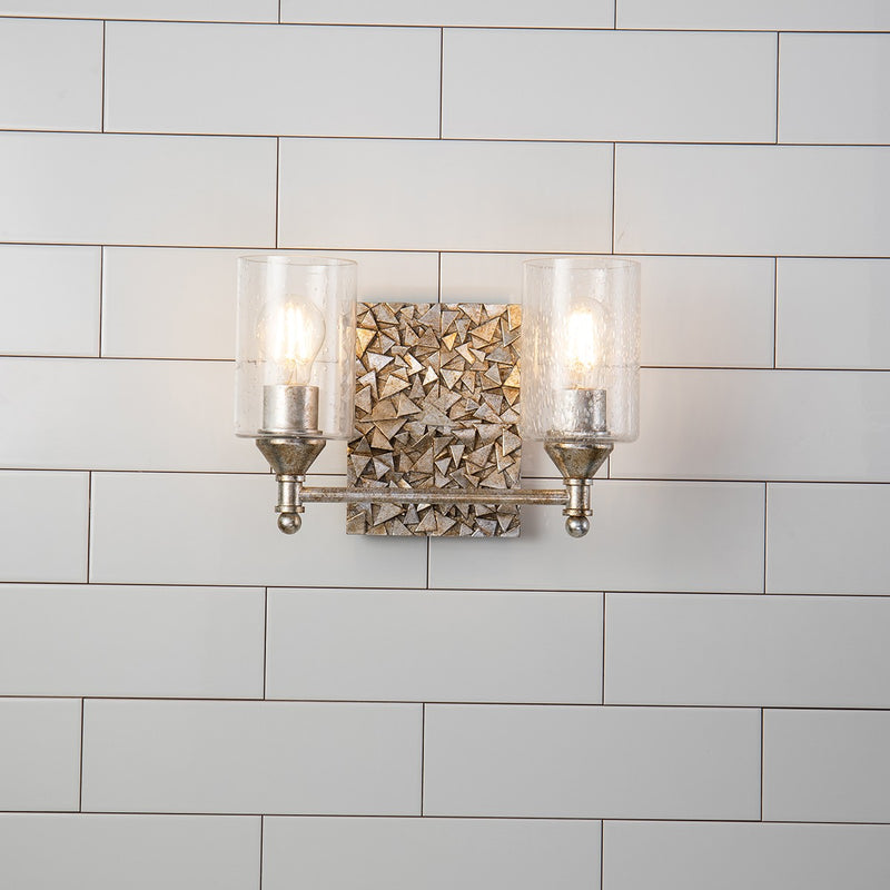 Lucas + McKearn BB1158S-2 Two Light Vanity, Silver