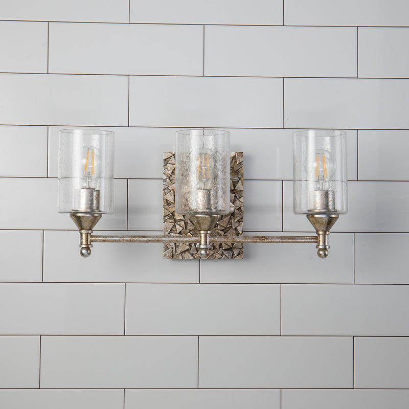 Lucas + McKearn BB1158S-3 Three Light Vanity, Silver