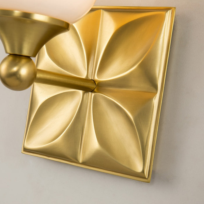 Lucas + McKearn BB1300AGB-1 One Light Wall Sconce, Aged Brass