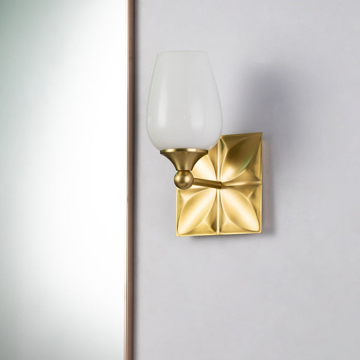 Lucas + McKearn BB1300AGB-1 One Light Wall Sconce, Aged Brass