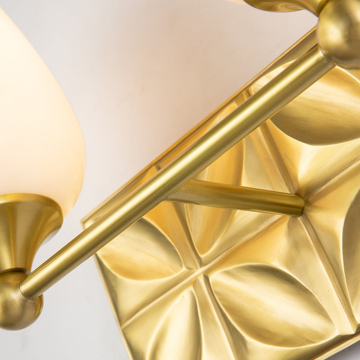 Lucas + McKearn BB1300AGB-2 Two Light Vanity, Aged Brass