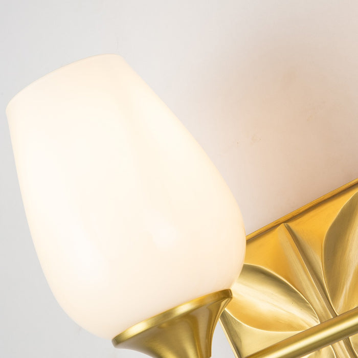 Lucas + McKearn BB1300AGB-2 Two Light Vanity, Aged Brass
