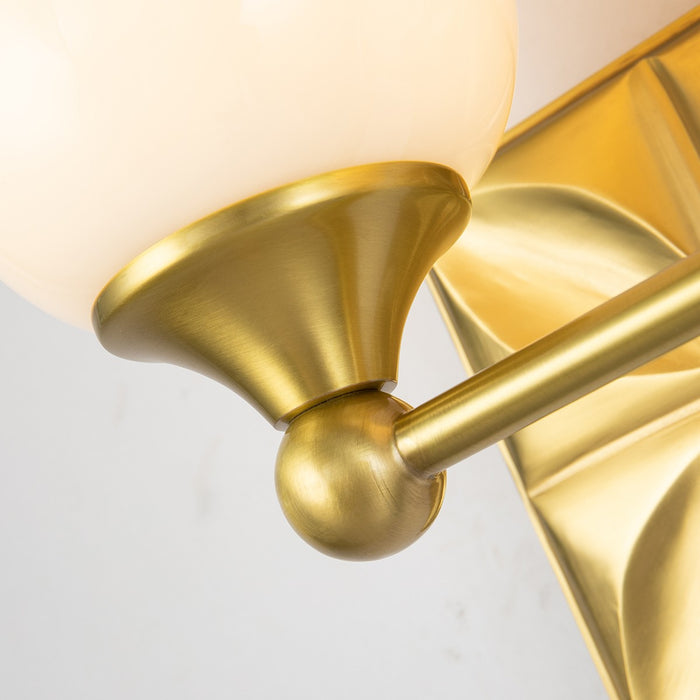 Lucas + McKearn BB1300AGB-2 Two Light Vanity, Aged Brass