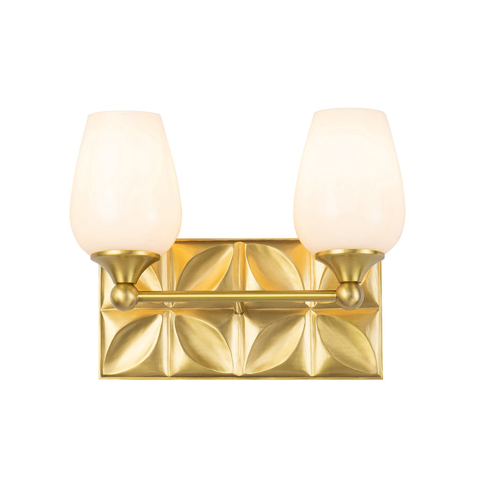 Lucas + McKearn BB1300AGB-2 Two Light Vanity, Aged Brass