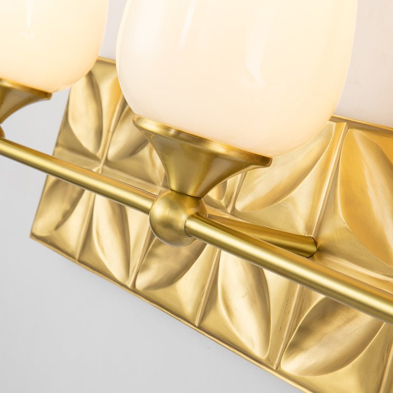 Lucas + McKearn BB1300AGB-3 Three Light Vanity, Aged Brass