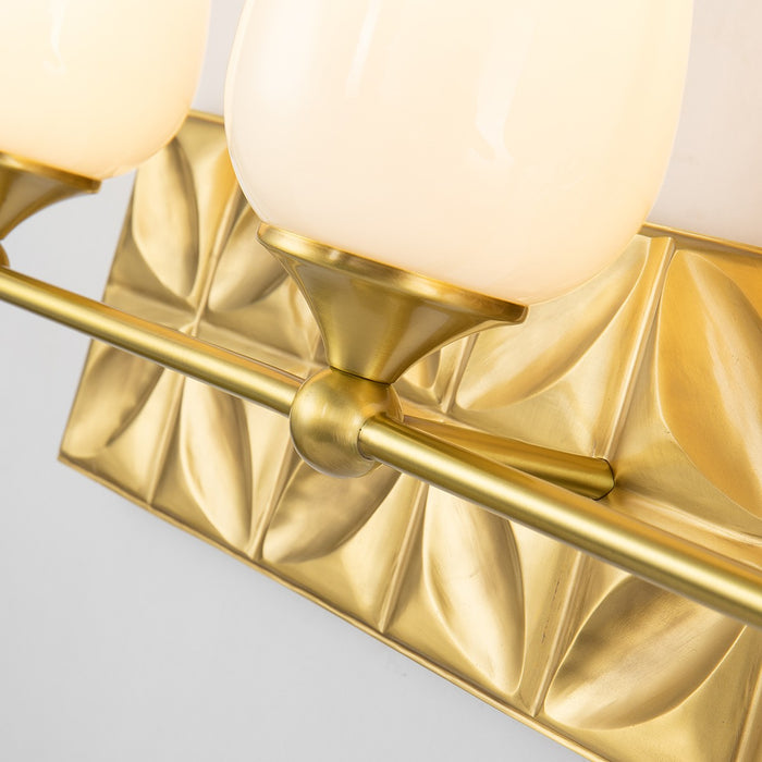 Lucas + McKearn BB1300AGB-3 Three Light Vanity, Aged Brass