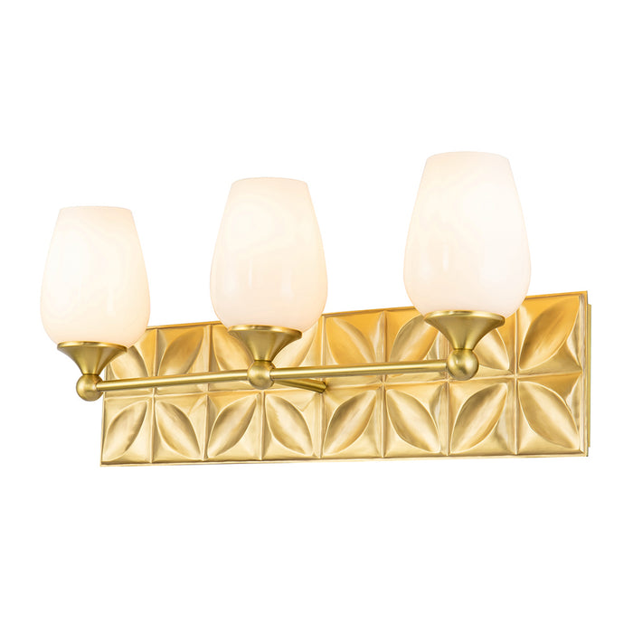 Lucas + McKearn BB1300AGB-3 Three Light Vanity, Aged Brass