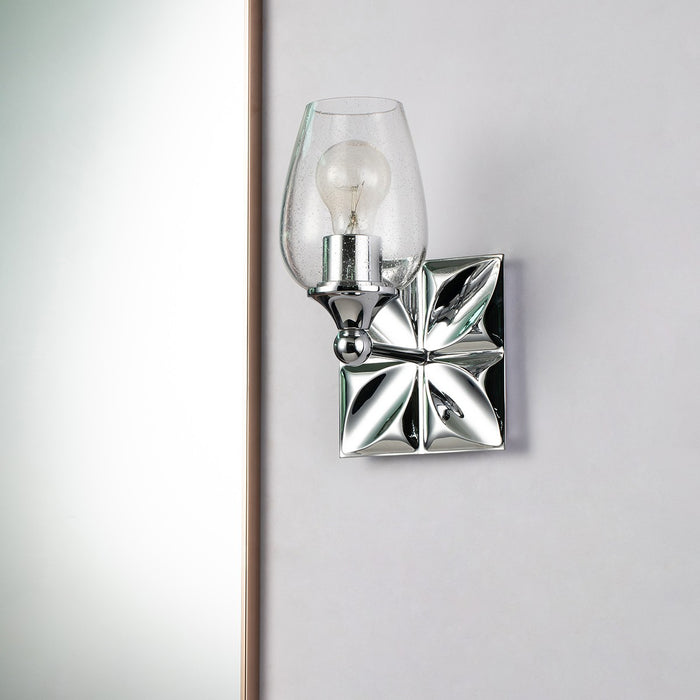 Lucas + McKearn BB1300PC-1 One Light Wall Sconce, Polished Chrome