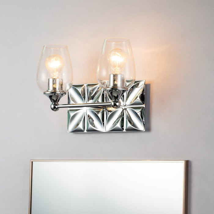 Lucas + McKearn BB1300PC-2 Two Light Vanity, Polished Chrome