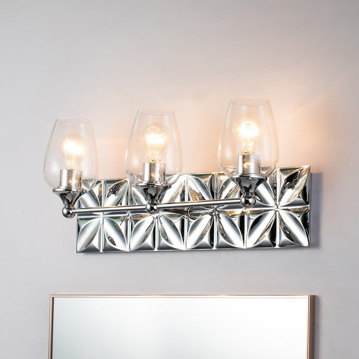 Lucas + McKearn BB1300PC-3 Three Light Vanity, Polished Chrome