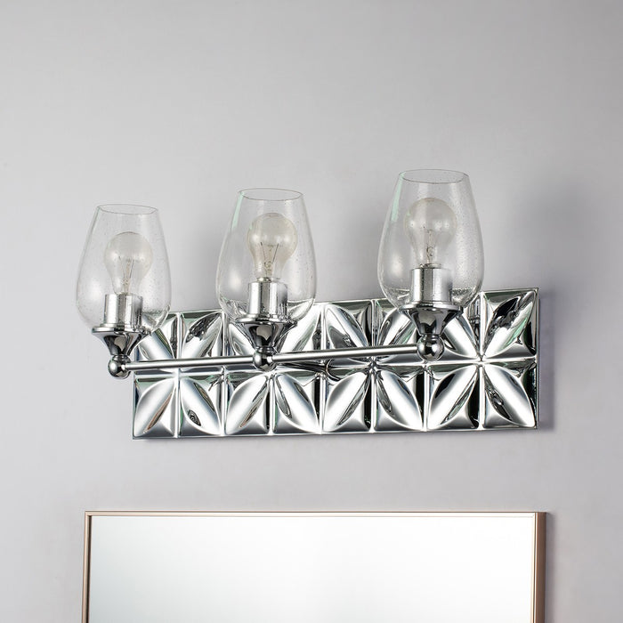 Lucas + McKearn BB1300PC-3 Three Light Vanity, Polished Chrome