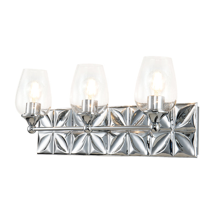 Lucas + McKearn BB1300PC-3 Three Light Vanity, Polished Chrome