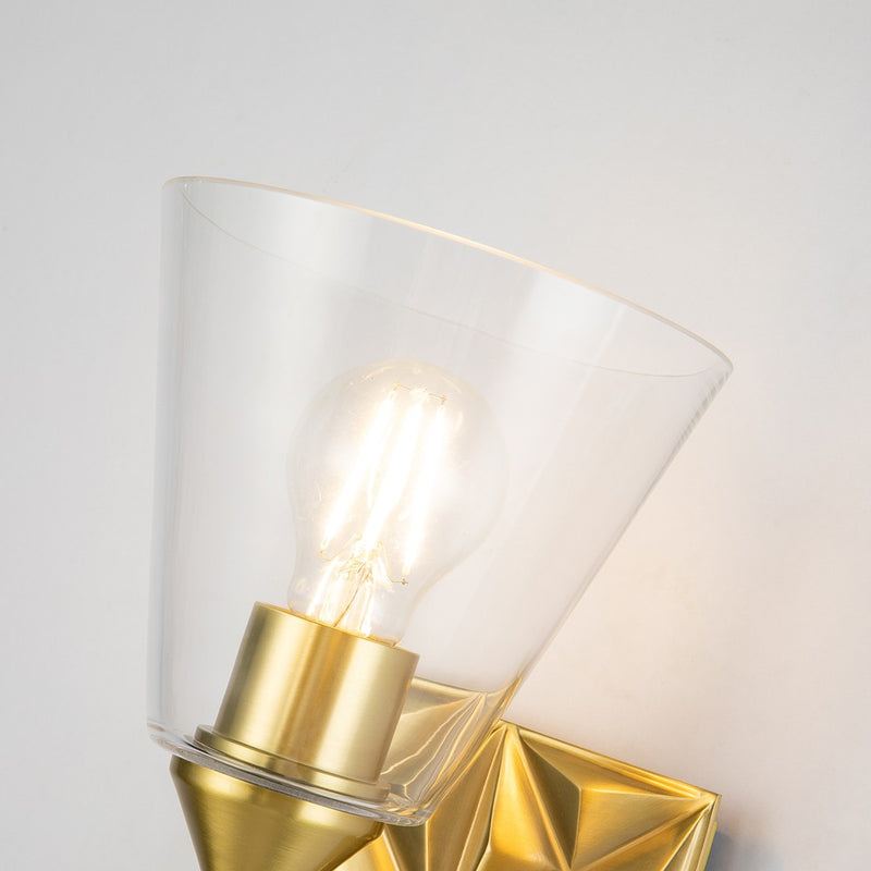 Lucas + McKearn BB1302AGB-1 One Light Wall Sconce, Aged Brass