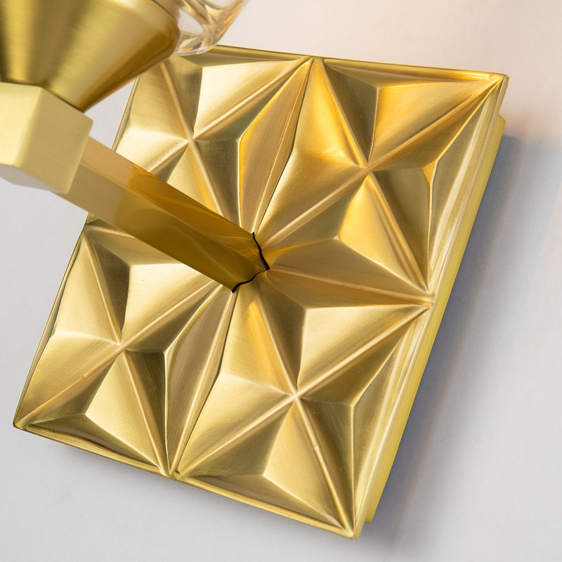 Lucas + McKearn BB1302AGB-1 One Light Wall Sconce, Aged Brass